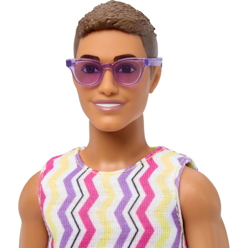 Кукла Mattel Barbie JJP05 Набор «Барби и Кен на пляже»: 2 модные куклы, пляжные образы и аксессуары, 65-летие Кена