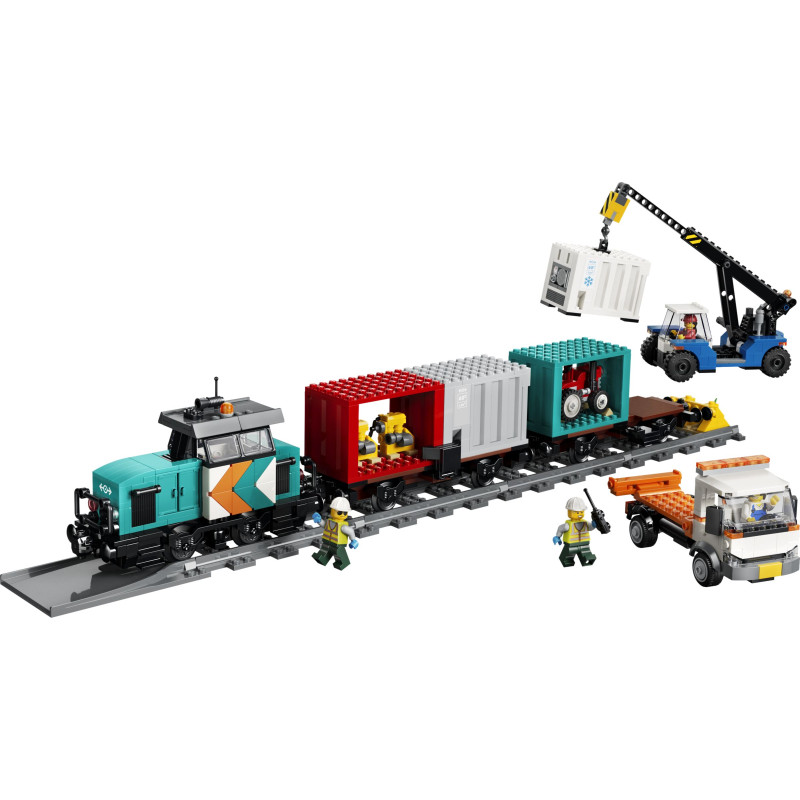 60509 LEGO City Портовый грузовой поезд с краном и грузовиком