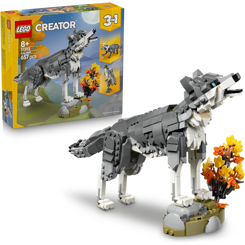 31393 LEGO Creator Лесные животные: Серый волк 3 в 1