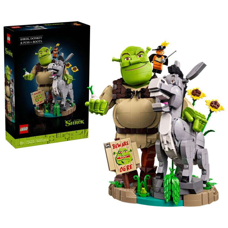 72423 LEGO Shrek Фигурки Шрек, Осел и Кот в сапогах