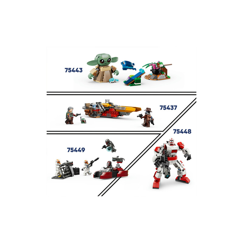 75436 LEGO Star Wars Мандалорец и спидер-байк Грогу
