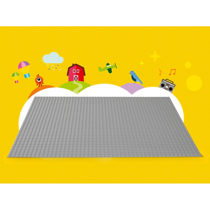 10701 Строительная пластина серого цвета lego classic