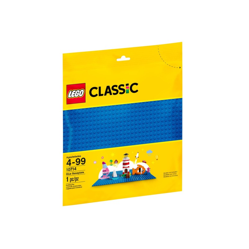  10714 Строительная пластина синего цвета lego classic