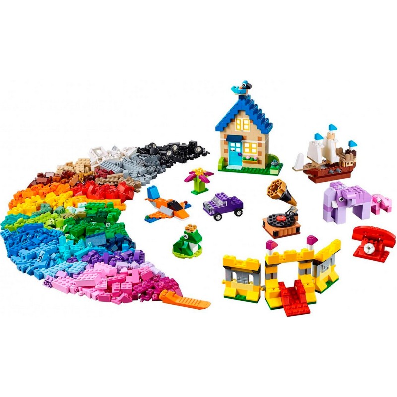 10717 Экстра большая коробка с кубиками 1500 деталей Lego Classic