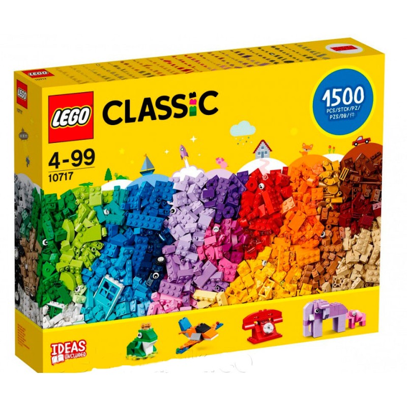 10717 Экстра большая коробка с кубиками 1500 деталей Lego Classic