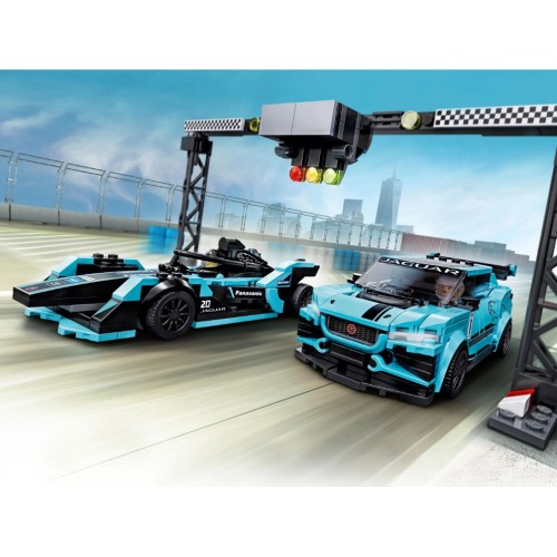 76898 Formula E Panasonic Jaguar Racing GEN2 car & Jaguar I-PACE eTROPHY Lego Speed Champions