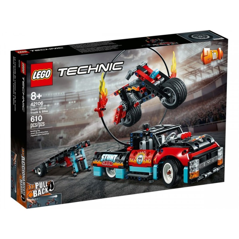 42106 Шоу трюков на грузовиках и мотоциклах Lego Technic