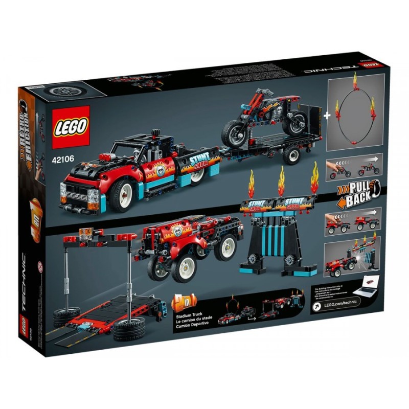 42106 Шоу трюков на грузовиках и мотоциклах Lego Technic