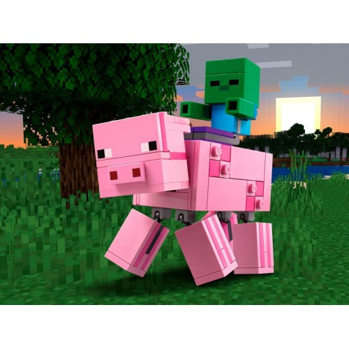 21157 Lego Minecraft Большие фигурки Minecraft: Свинья и Зомби-ребёнок