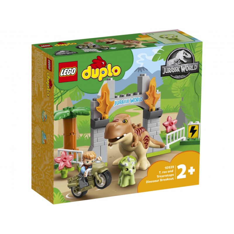 10939 Lego Duplo Побег динозавров: тираннозавр и трицератопс