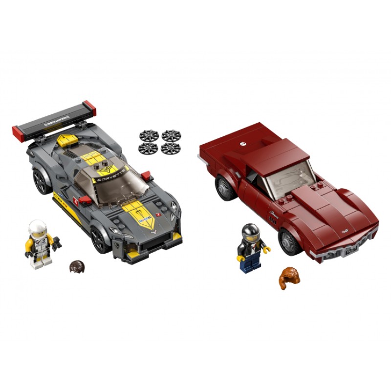 76903 Lego Speed Champions Chevrolet Corvette C8 R Race Car and 1968 Chevrolet Corvette