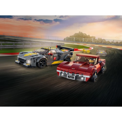 76903 Lego Speed Champions Chevrolet Corvette C8 R Race Car and 1968 Chevrolet Corvette