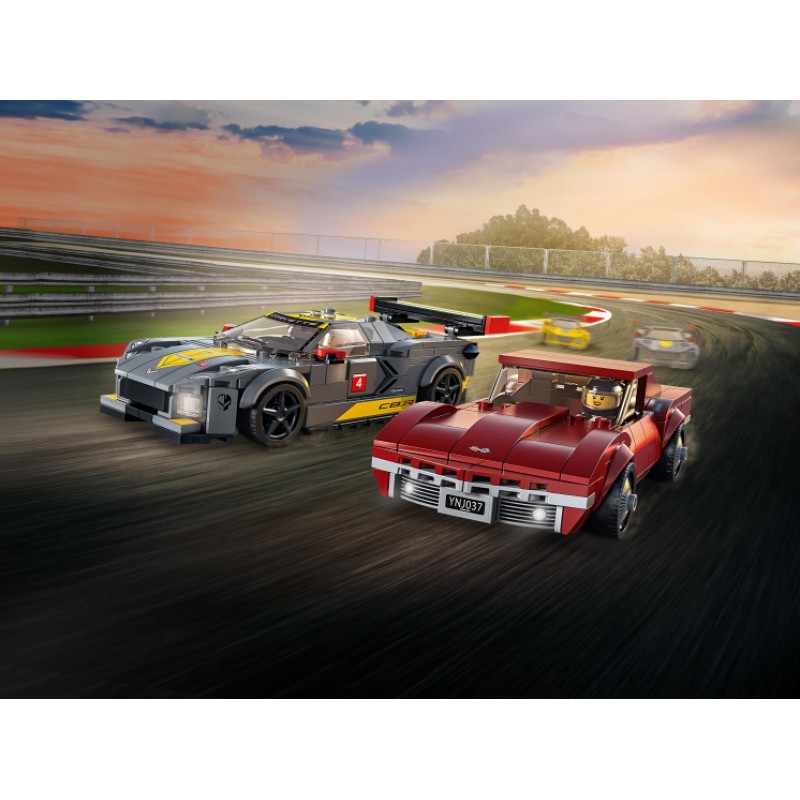 76903 Lego Speed Champions Chevrolet Corvette C8 R Race Car and 1968 Chevrolet Corvette