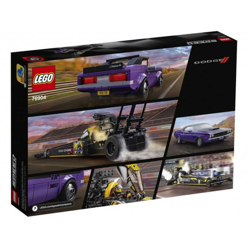 76904 Lego Speed Champions Mopar Dodge SRT Top Fuel Dragster and 1970 Dodge Challenger TA