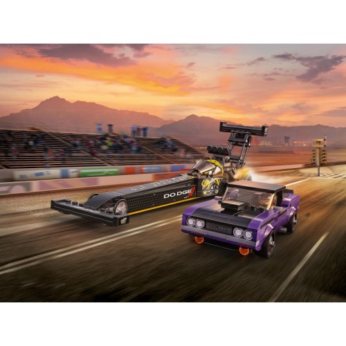 76904 Lego Speed Champions Mopar Dodge SRT Top Fuel Dragster and 1970 Dodge Challenger TA