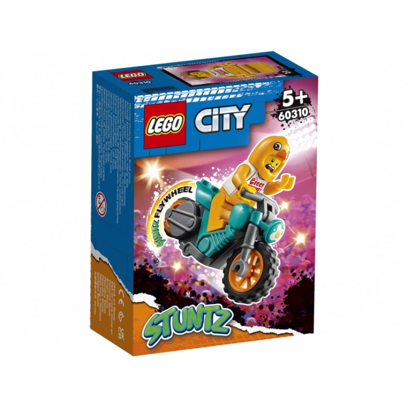 60310 Lego City Трюковый мотоцикл с цыплёнком