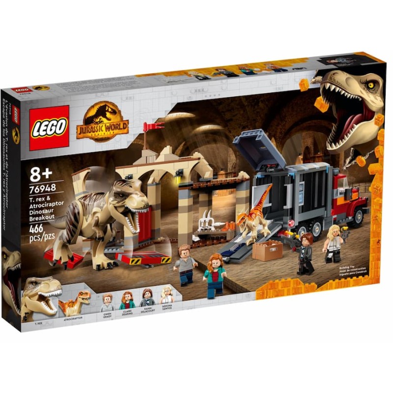 76948 Lego Jurassic World Побег атроцираптора и тираннозавра