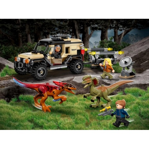 76951 Lego Jurassic World Перевозка пирораптора и дилофозавра