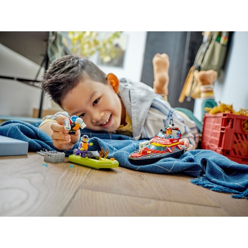 60373 Lego City Спасательный пожарный катер