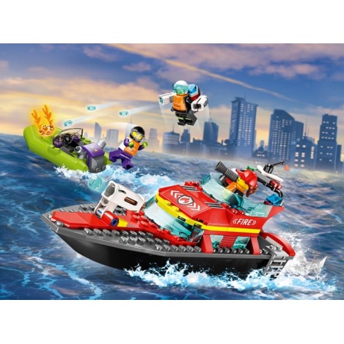 60373 Lego City Спасательный пожарный катер