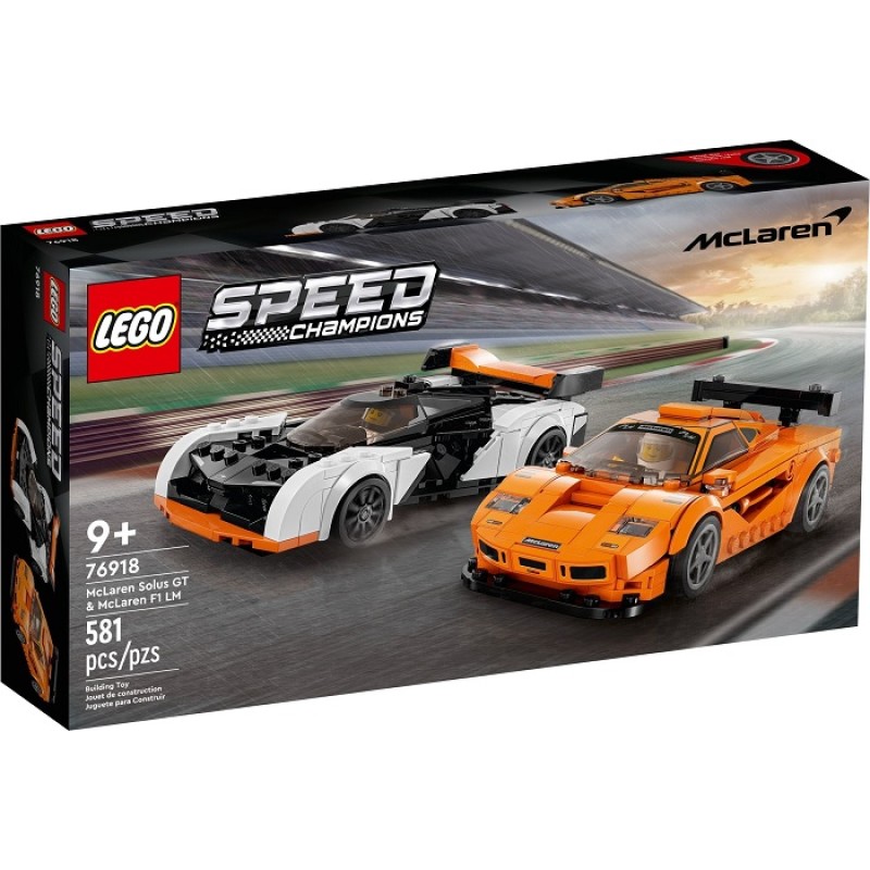 76918 LEGO Speed Champions McLaren Solus GT и McLaren F1 LM