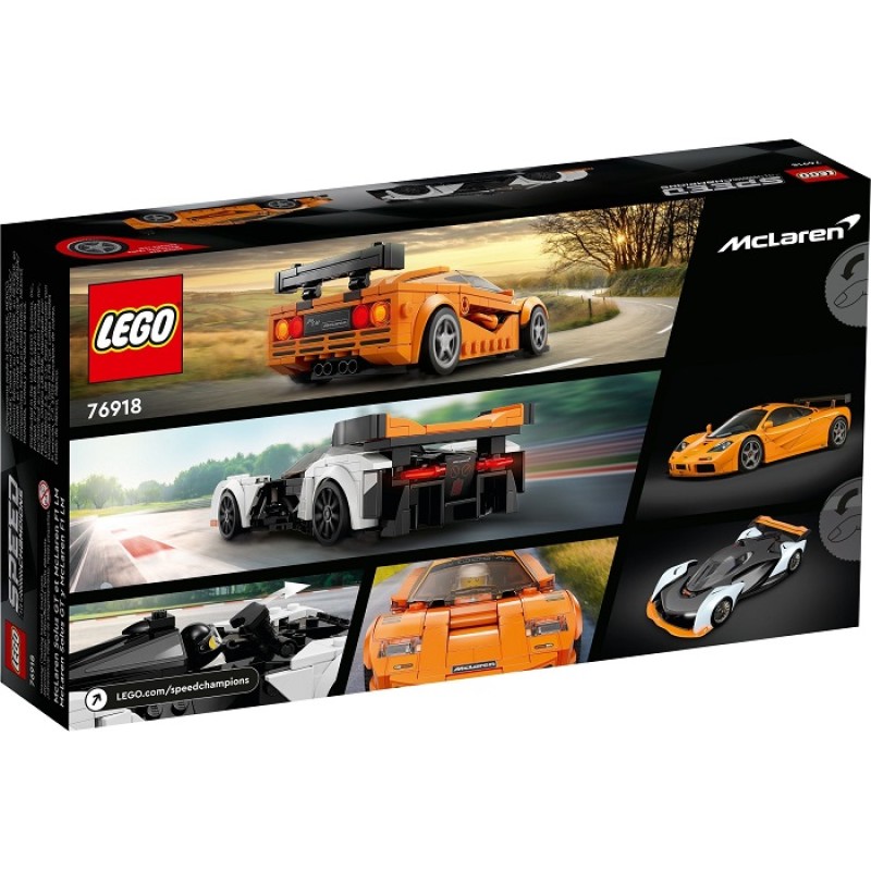 76918 LEGO Speed Champions McLaren Solus GT и McLaren F1 LM