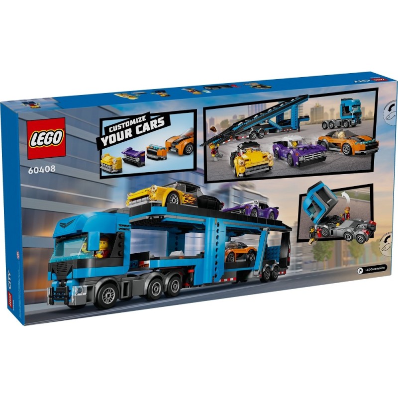 60408 Lego City Грузовик-автовоз со спортивными автомобилями