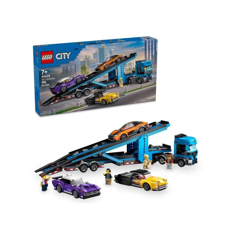 60408 Lego City Грузовик-автовоз со спортивными автомобилями