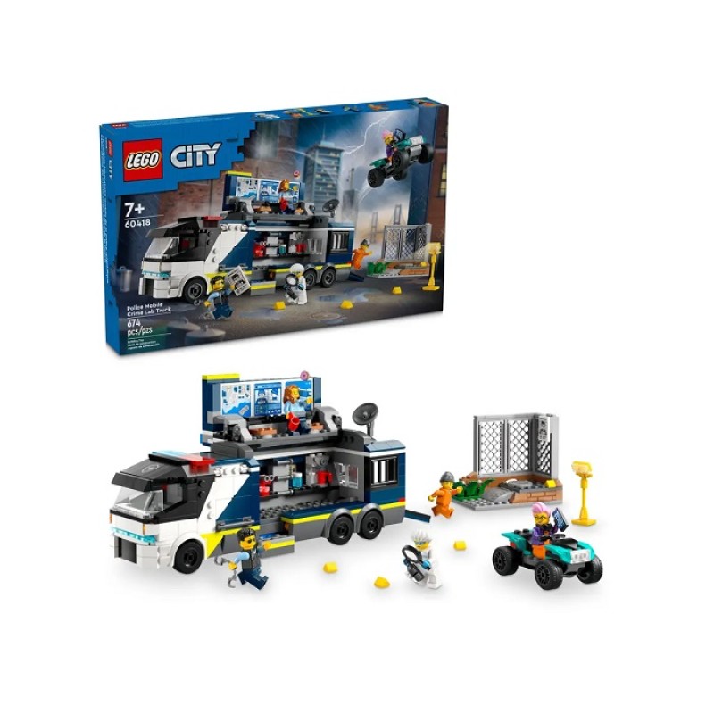 60418 Lego City Полицейский мобильный грузовик для криминальной лаборатории