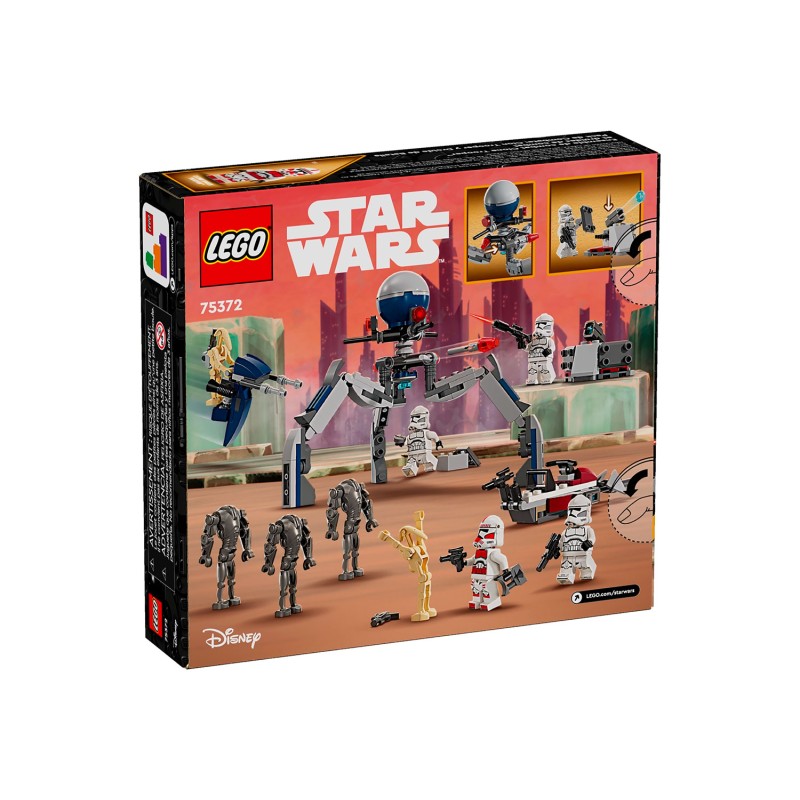 75372 LEGO Star Wars Боевой набор Клон-солдат и боевой дроид