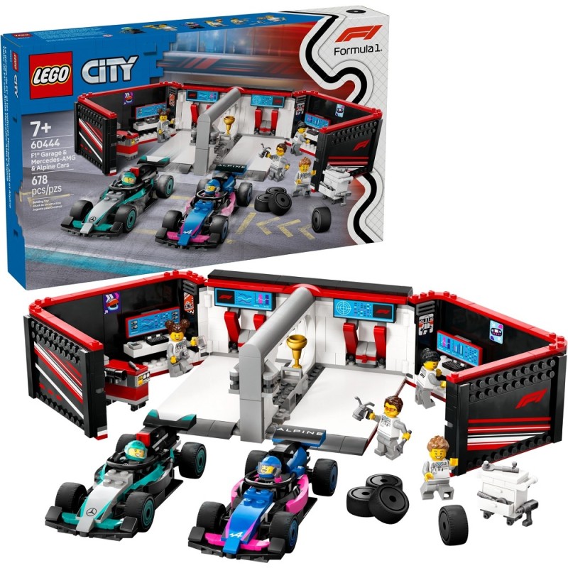 60444 Lego City Гараж F1 Mercedes-AMG и Alpine