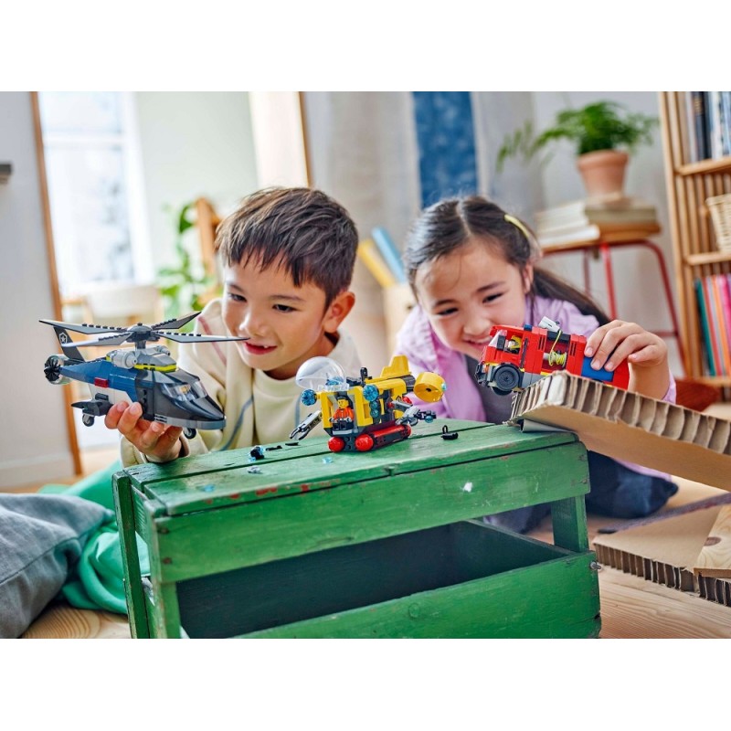 60462 Lego City Вертолет, пожарная машина и подводная лодка
