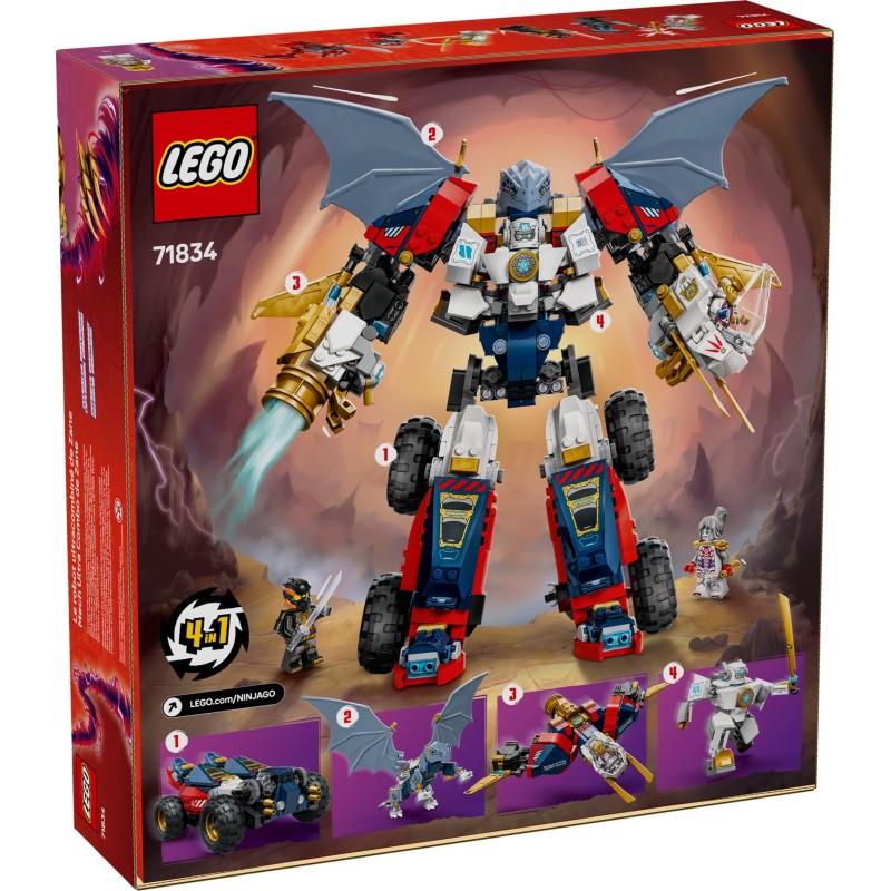 71834 Lego Ninjago Ультра комбо-робот Зейна 4 в 1