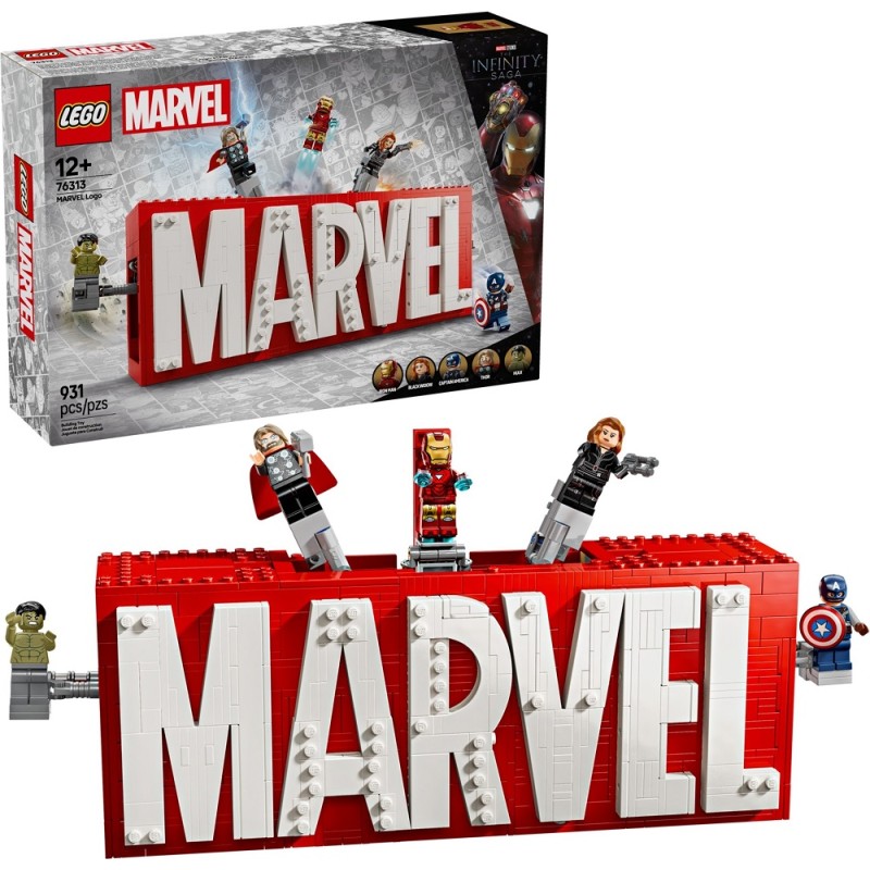 76313 LEGO Логотип MARVEL с минифигурками 